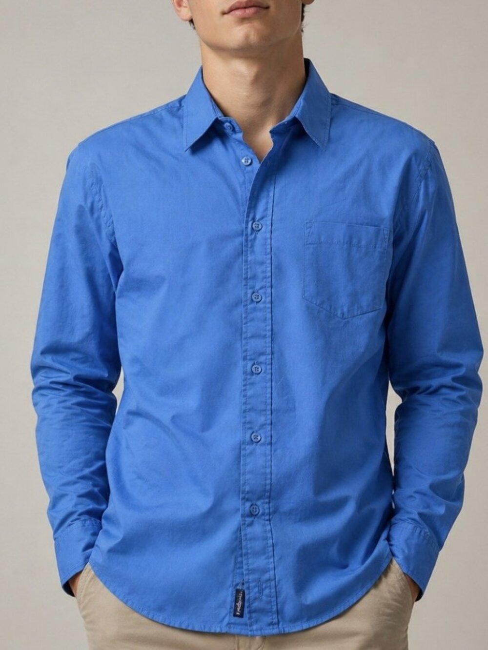 Blue Izod button down dress shirt size 18 regular